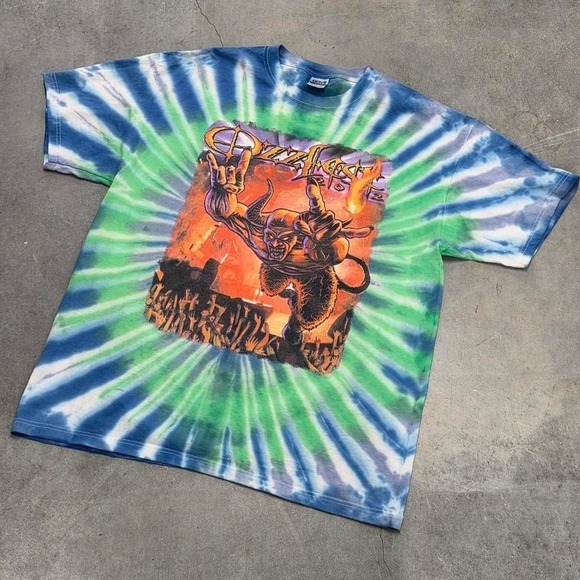 The Unbranded Brand Other - Ozzy Osbourne Ozzfest 2002 tour tie dye t-shirt system of a down rob zombie XL